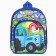 Baby backpack with pockets, Blue Tractor, 23*19*6cm