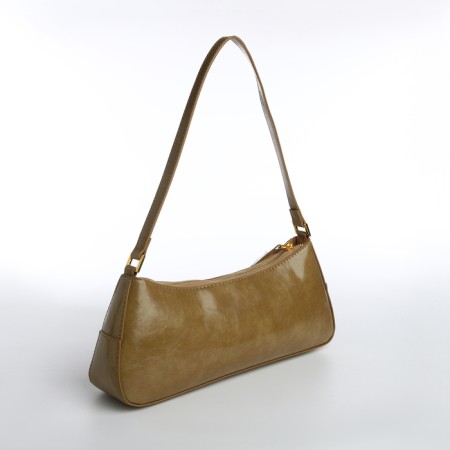 Bag Women's Baget with a zipper, khaki color-2
