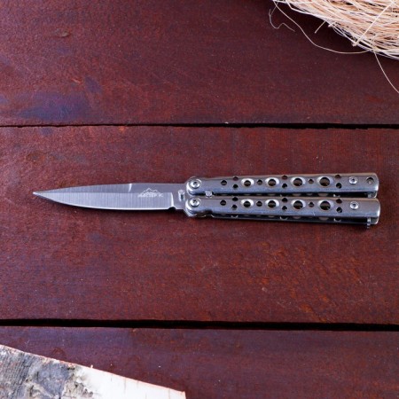 Silver-button knife 15.7cm, blade 69mm/1mm, silver-4