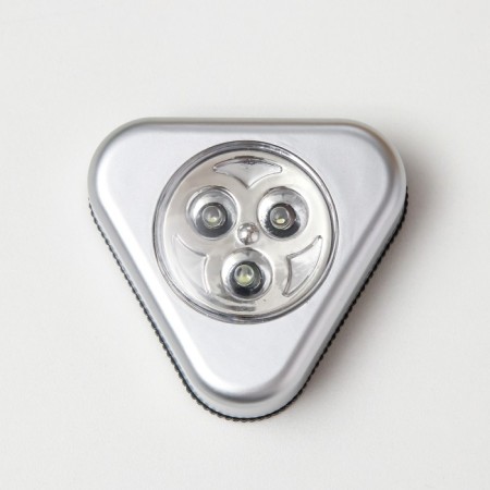 Night Pushlite "Triangle" 3xLED, 3AAA gray 6.5x6.5x2.5 cm Risalux-2