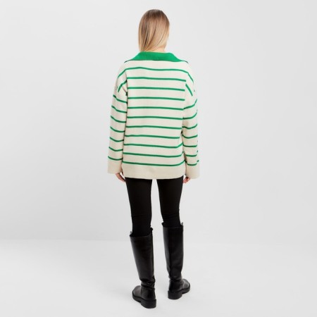 Female jumper, dark green color, one size (42-46)-4
