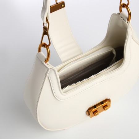 Female bag Textura, small size, milk color-6