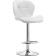 Baric stool Trio metal/eco -leather, chrome/white 48x52x86 cm