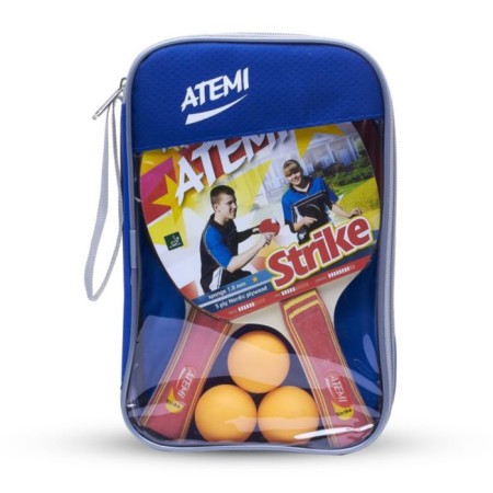 ATEMI Strike table tennis set: 2 rackets, cover, 3 goals