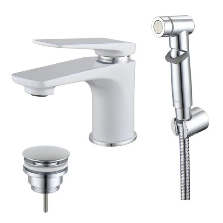 LEMARK ALLEGRO LM5916CW shell mixer, hygienic watering can, bottom valve, white