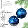 New Year's Christmas balls “Dream!”, For the New Year, plastic, D = 8, 2 pcs., Blue gamma color