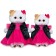 Soft toy "Li-Lee in jeans vest and pink dress", 24 cm