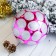 Ball plastic D-20 cm "Silver peas" pink