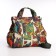 Road bag with lightning, external pocket, long belt, beige color/multi -colored