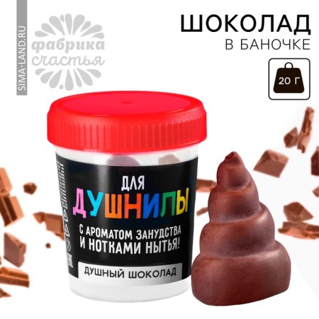 Formal chocolate "For Dushnila" in a jar, 20 g.