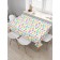 The tablecloth "Rainbow of hearts", rectangular, Saten, size 120x145 cm