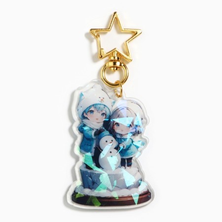 Holographic keychain "warmth and comfort", 3.5 x 5.3 cm-3