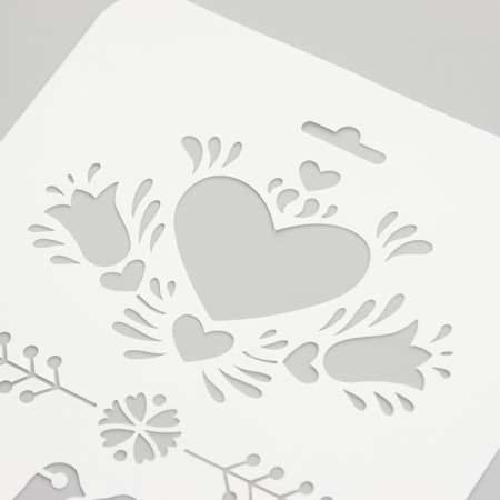 Plastic stencil "Love" 16x22 cm-3