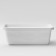 Plastic pot with a flower tray "Quadro", 6 l, white color