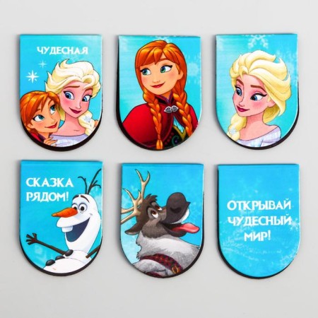 Postcard with Frozen magnetic bookmarks, cold heart, 6 pcs.-3