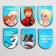 Postcard with Frozen magnetic bookmarks, cold heart, 6 pcs.