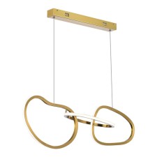 Suspension lamp ST LUCE. SL6505.203.26. Abra. 1x26 W, LED, 4000K, 1560 LM, 80x23x25 cm, golden color