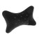 A car bone pillow, on the headrest, 27 × 17 cm, velor, black with a line