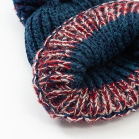 Minaku hat knitted with pompom and gateway, turquoise color, size 52-54-1