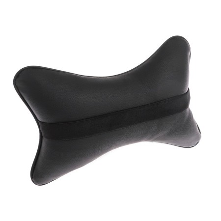 A car bone pillow, on the headrest, 27 × 17 cm, velor, black with a line-2