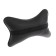 A car bone pillow, on the headrest, 27 × 17 cm, velor, black with a line