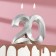 Candle in the cake jubilee "line", number 20, silver