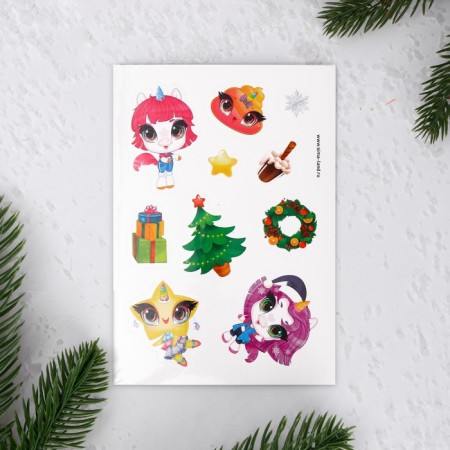 New Year's notebook - New Year's engraving "New Year's fairy tale", 10 sheets, sheet of stickers-4