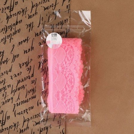 Capricon lace, 40 mm × 10 ± 1 m, pink color-3