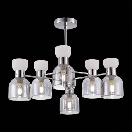 Ceiling EVOLUCE lamp. Sle1045-102-06. Vento. 6x40 watts, E14, 63x63x44 cm, chromium color-1