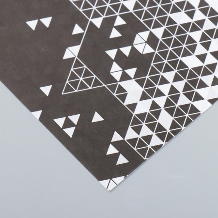Scrapbooking paper "Triangles in details" density 180 g 15.5x17 cm-2