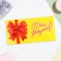 Money envelope "Happy Birthday!" Red bow, 16.5x8 cm