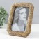 Photo frame Polystone 13x18 cm "wood bark" beveled angles gold 16x22 cm