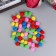 Pompons for creativity, 5 colors, 15 mm, (set of 50 pcs) mix