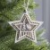 Christmas tree toy "Star with a deer", from batteries, glow warm white