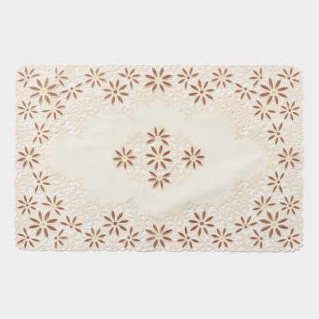 Openwork napkin for the table "Buttercup", 45 × 30 cm, the color of beige-brown
