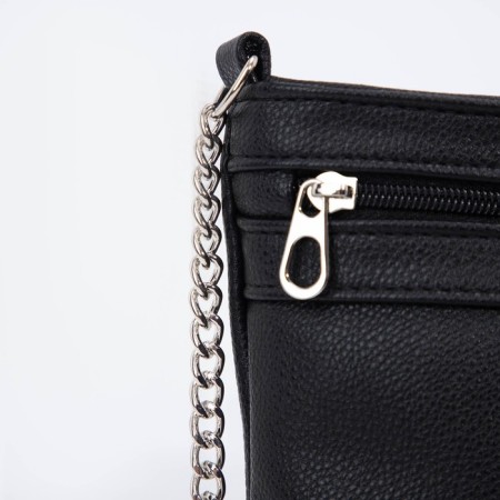 Bag Cross-Bodi with a zipper, black color-3