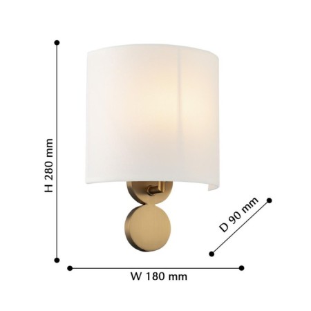 Wall lamp Roshe 180 mm, 90 mm, E14-2