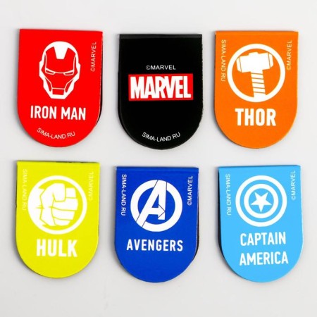 Postcard with magnetic bookmarks "Superheroes", Avengers, 6 pcs.-1