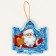 New Year's wooden pendant "New Year! Santa Claus "with a scretch-layer
