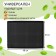 Rug perforated rectangular shade, silicone, 40 × 31 × 1 cm, black color