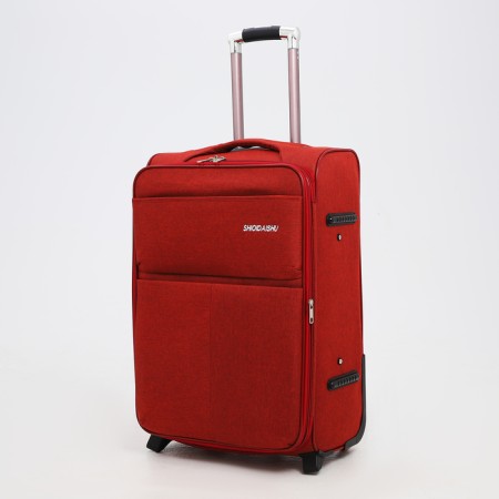 Small 24 suitcase "on lightning, code castle, with extension, burgundy color