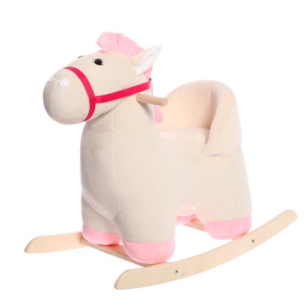 Rocking "Little horse", with a back, white color