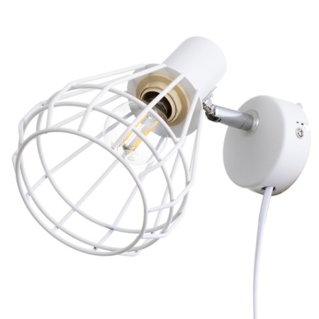 Scoop with a switch on the wire "Chloe" E14 40W white 19x10x18cm-1