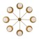 Suspended lamp Freya Fr5202PL-08BS Camelia, 1000x1000x420 mm, E27, 8x60W, brass color