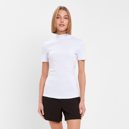 Women's T-shirt Minaku Slim Fit: White color, rr 42-1