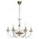 Crystal Crystal Chandelier Glass 6xe14 40W, size 65x65x59-95 cm, bronze color