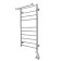 Domoterm electric heated towel rail "Medea" P10, 500x1000 mm, with a shelf, right, chrome