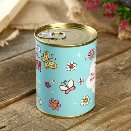 Socks in the jar "for the paw-daughter" (inside the socks are female, white color)-1