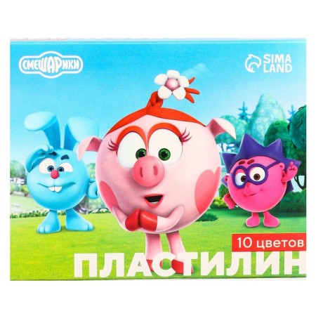 Plasticine 10 -cv 150g Smeshariki-4