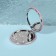 Folding mirror "crocodile", d = 7.5 cm, pink color